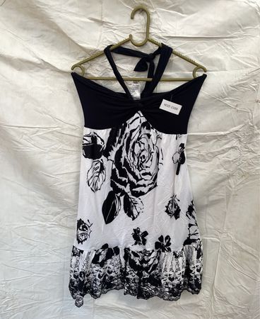 Black and White Floral Dress
