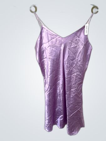 Purple Satin Dress