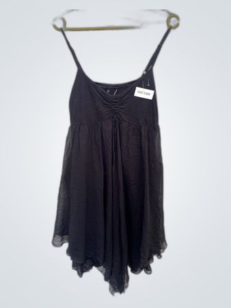 Black Sheer Spaghetti Strap Dress