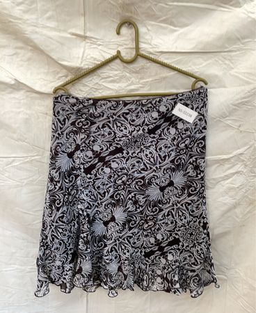Street One Black and White Floral Skirt