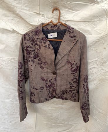 Blazer with Paisley Pattern