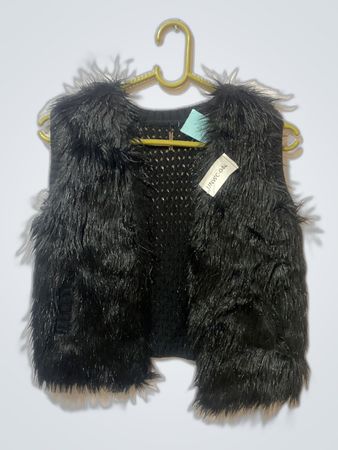 Black Fur Vest
