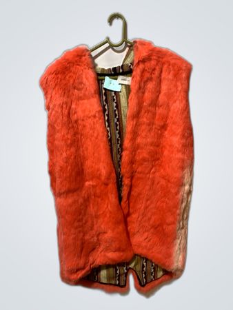Orange Fur Vest