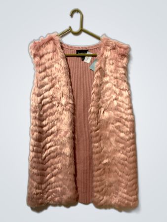 Stradivarius Pink Fur Vest