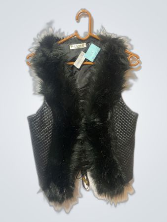 Black Fur Vest