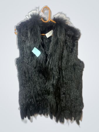 Black Fur Vest
