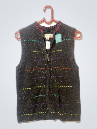 Goldwater Creek Gray Knit Vest