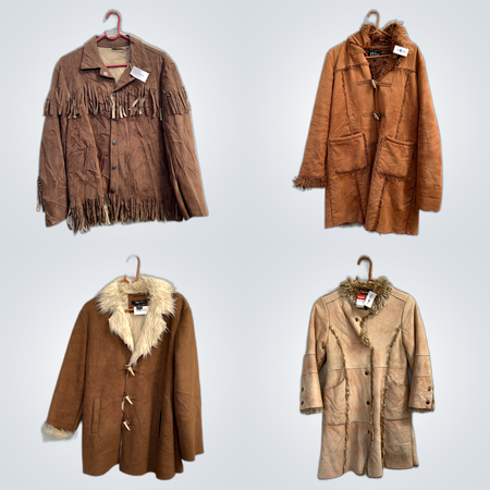 Miss Sixty Lederjacke & 6 Pelzmäntel Bundle Pelzbesetzte Mäntel Satz