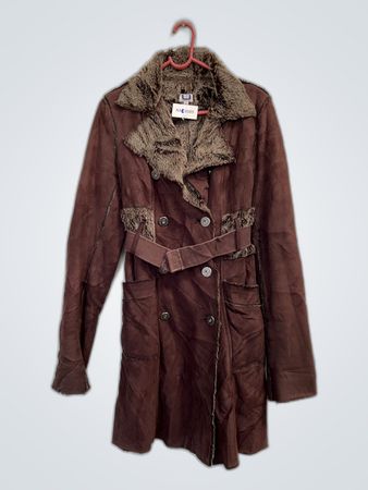 Brown Fur-Lined Coat