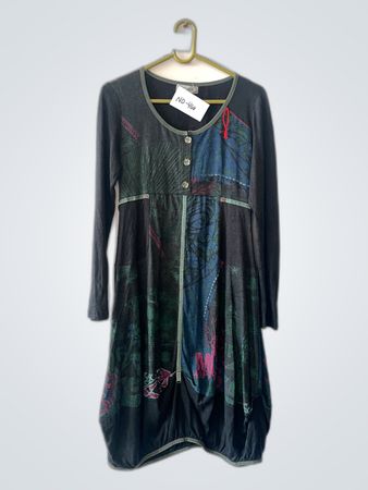 Long-Sleeve Dress with Floral Pattern