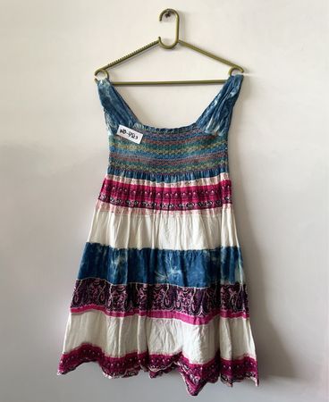 Multicolored Tiered Dress