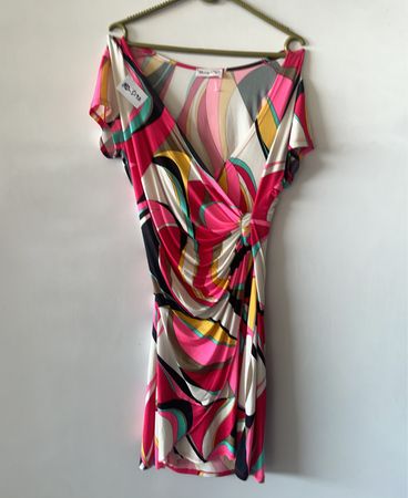 Multicolored Patterned Dress