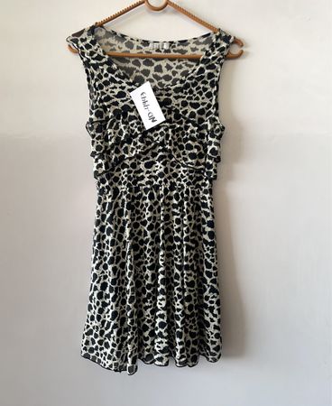 MIDI MIDI Leopard Print Dress