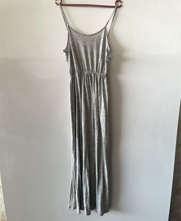 Grey Spaghetti Strap Dress