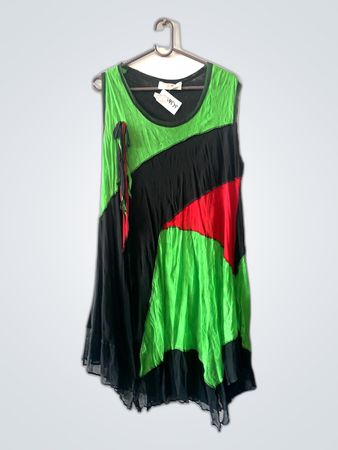 Green and Black Dress