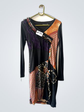 Long Sleeve Patchwork Dress