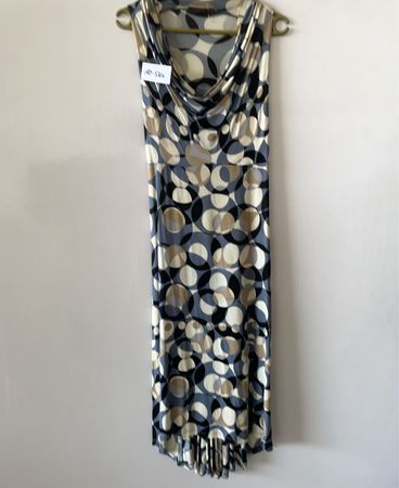 Lands' End Polka Dot Cowl Neck Dress