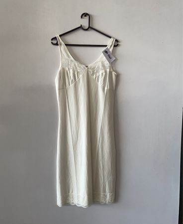 Marlor White Lace Trim Dress