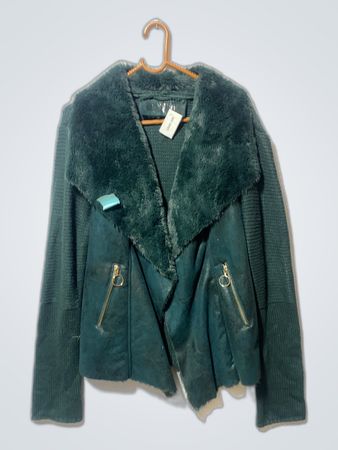 Green Fur Collar Jacket