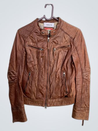 Jaqueta de Couro Marrom Pepe Jeans