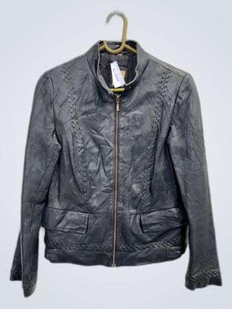 Lapel Woman Leather Jacket