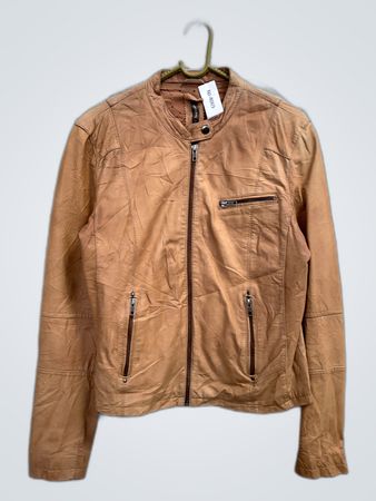 Nafnaf Tan Leather Jacket