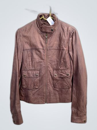 Giubbotto di pelle marrone