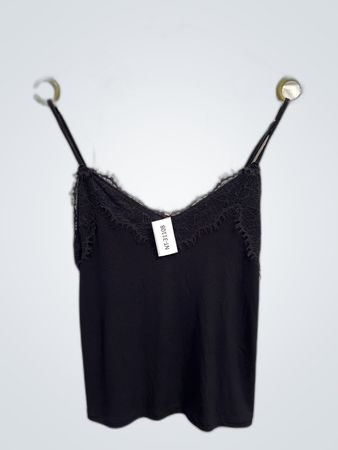 Black Lace Trim Camisole