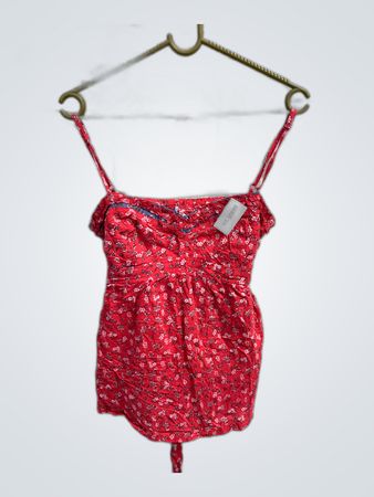 Red Floral Romper
