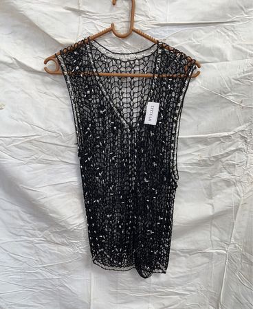 Black Crochet Dress