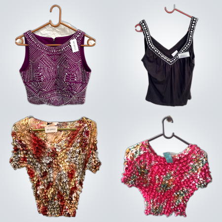 Y2K Blouses with Beads