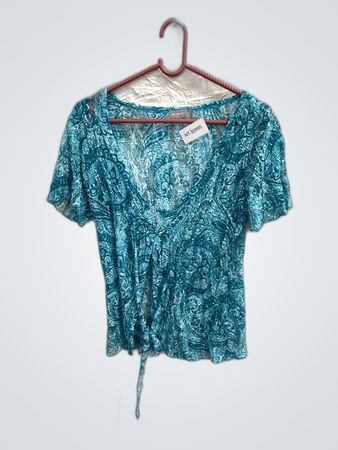 per una Blue Paisley Blouse