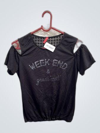 Black T-Shirt with Text