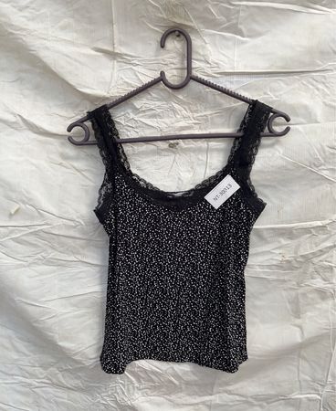 Black Polka Dot Tank Top