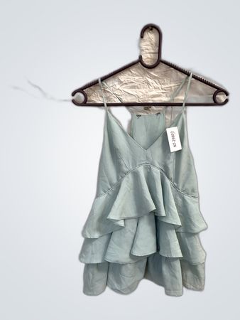 Light Blue Ruffled Dress