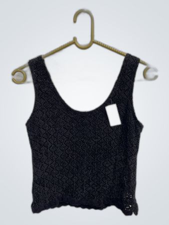 Black Knit Tank Top
