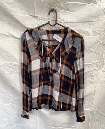 Plaid Long Sleeve Top