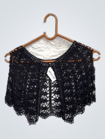Black Crochet Top