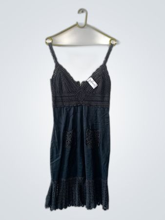 Black Crochet Top Dress