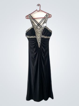 Black Evening Gown with Sequins