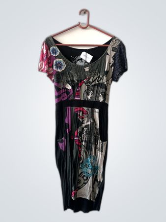 Multicolored Graphic Dress