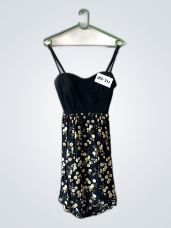 Tracy Weiss Black Floral Mini Dress