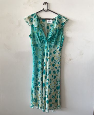 Zudio Teal Polka Dot Dress