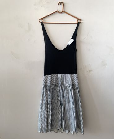 Black and White Striped Dress