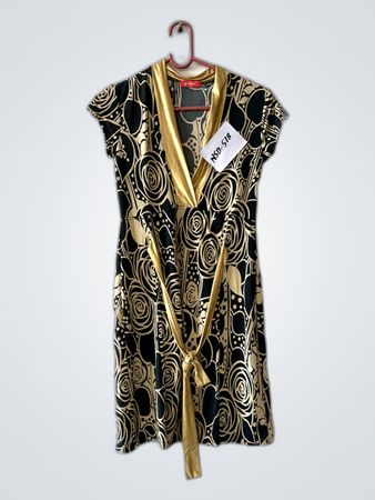 Graffic Black and Gold Dress