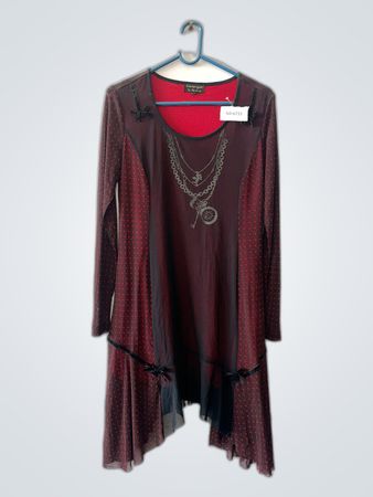 Champagne! Red and Black Dress
