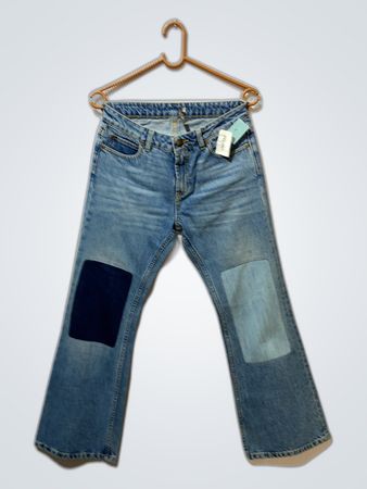 Blue Jeans with Patches