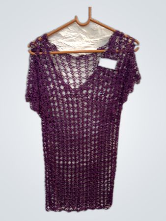 Crochet Purple Dress
