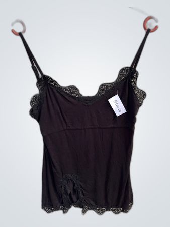 Black Lace Trim Camisole
