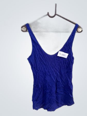 Blue Silk Tank Top